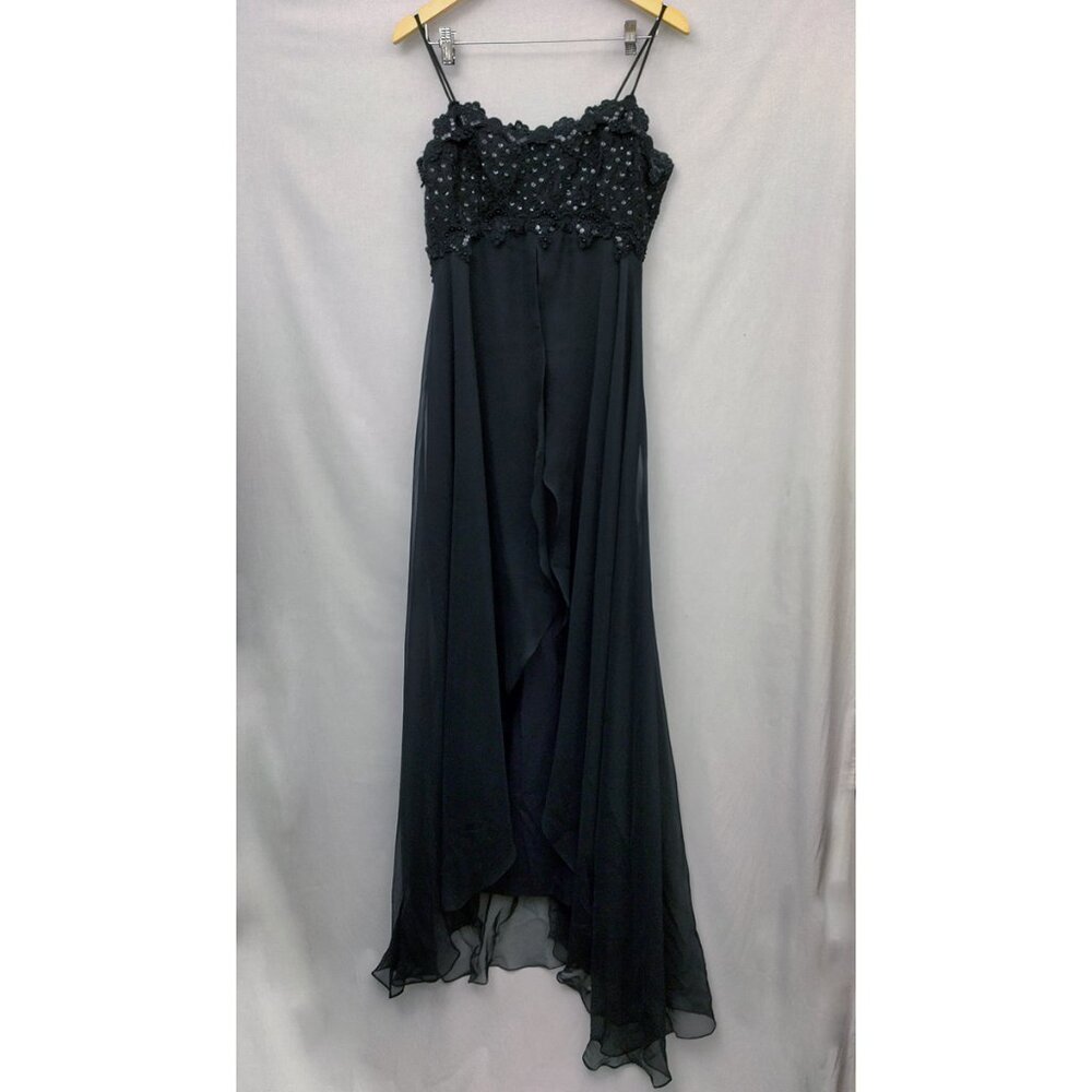 Loralie Vintage 1980s Black Sequin Dress, Size 10, Style 7466 - USA Made